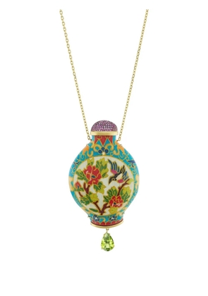 SILVIA FURMANOVICH 18K yellow gold Marquetry Snuff Bottle necklace