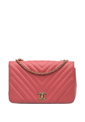 CHANEL Pre-Owned 2019 Medium Chevron Lambskin Statement Flap shoulder bag - Pink