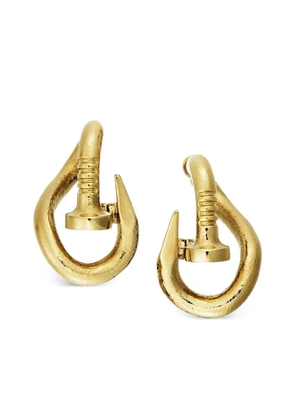 David Webb 18kt yellow gold Bent Nail earrings