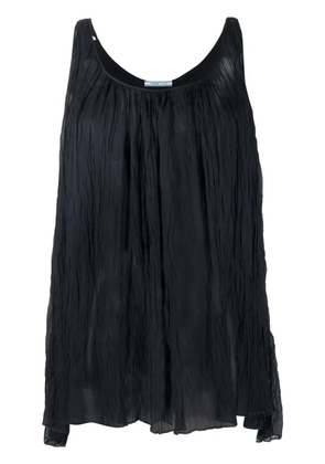 Prada Pre-Owned 2000s sleeveless silk blouse - Blue