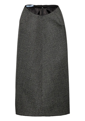 Prada Mouliné midi skirt - Grey
