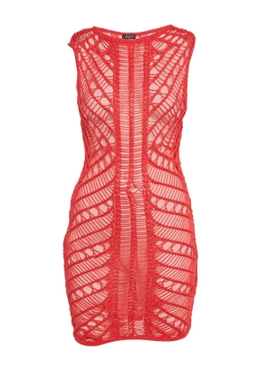 Moeva 2000s crochet mini dress - Red
