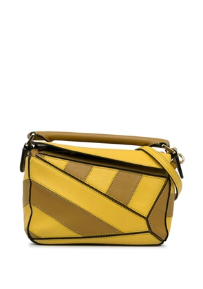 Loewe Pre-Owned 2014-2023 Mini Puzzle Rugby Stripe satchel - Brown