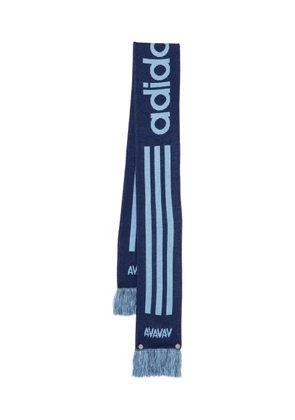 adidas x AVAVAV fringed knit fan scarf - Blue