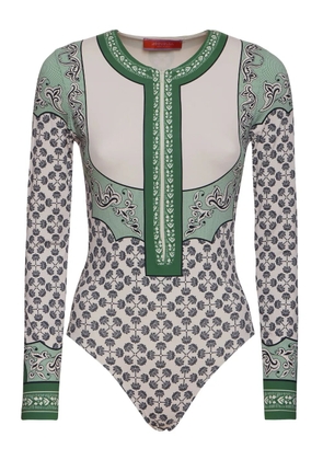 La DoubleJ patterned surf suit - White