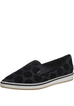 Nicholas Kirkwood velvet polka-dot loafers - Black