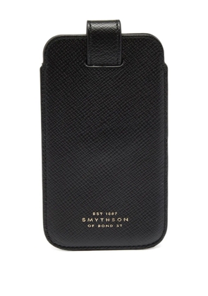 Smythson leather phone cover - Black