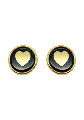 Jennifer Gibson Jewellery 1980s Moschino heart earrings - Gold