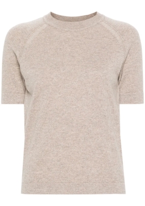 Barrie cashmere knitted top - Neutrals