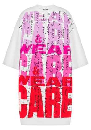 Moschino text-print mini dress - White