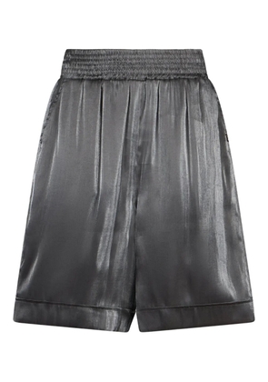 LIU JO laminated shorts - Grey