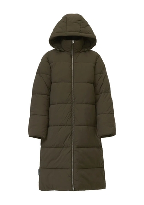 Closed hooded puffer coat - Green