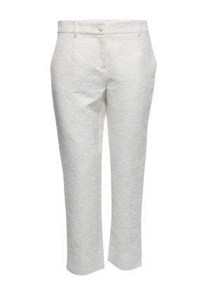 Dolce & Gabbana Pre-Owned floral-jacquard trousers - White