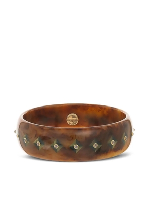Mark Davis 18K yellow gold bakelite bracelet - Brown