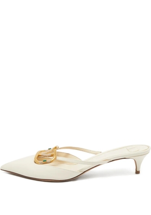 Valentino Garavani Pre-Owned leather Vlogo mules - Neutrals