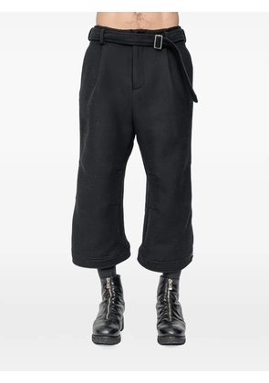 The Viridi-Anne adjustable-belt trousers - Black