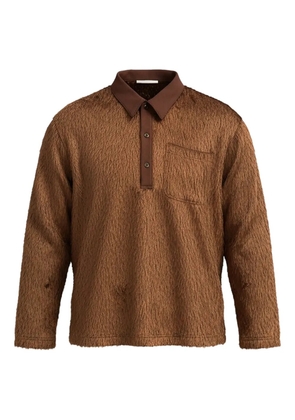 Song For The Mute pocket long-sleeve polo shirt - Brown