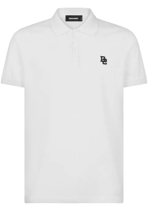 DSQUARED2 logo-embroidered polo shirt - White