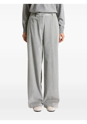 Peserico corduroy-texture trousers - Grey