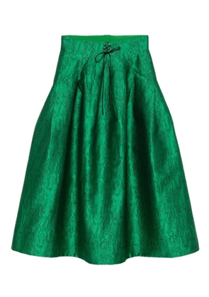SHIATZY CHEN Scape-of-Curve printed skirt - Green