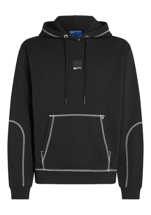 Karl Lagerfeld Jeans contrast-stitch hoodie - Black