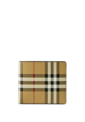 Burberry Vintage Check bifold leather wallet - Neutrals