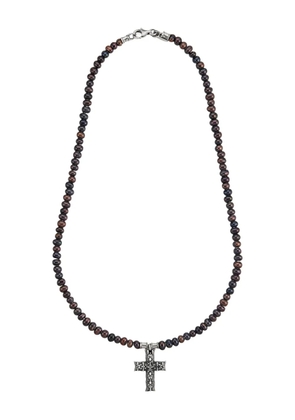 Emanuele Bicocchi Notre-Dame cross-pendant necklace - Silver