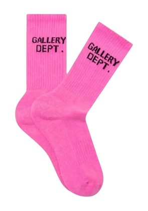 GALLERY DEPT. logo-embroidered socks - Pink