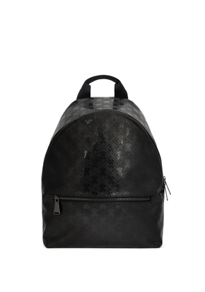 Roberto Cavalli Mirror Snake Monogram-embossed backpack - Black
