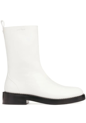 Courrèges Rider leather boots - White