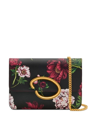 Oscar de la Renta O Pochette floral-print cross body bag - Brown