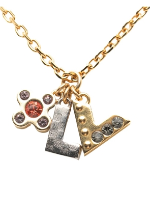Louis Vuitton Pre-Owned 2013 Gold Plated Rhinestones Love Letters Necklace costume necklace