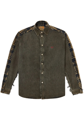Diesel x Timberland checked shirt - Brown