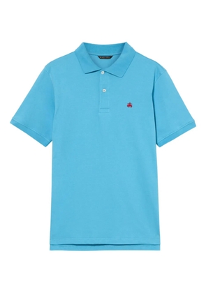 Brooks Brothers logo-embroidered polo shirt - Blue
