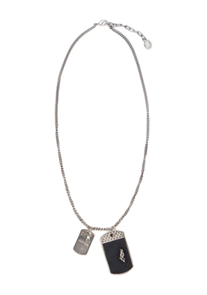 Roberto Cavalli double-tag necklace - Silver