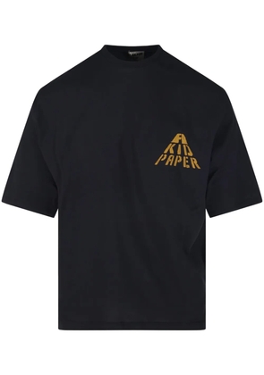 A Paper Kid logo cotton t-shirt - Black