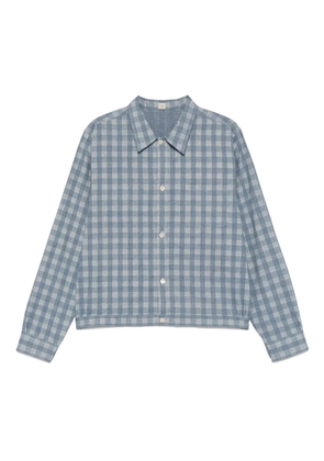 TAIGA TAKAHASHI checked shirt jacket - Blue