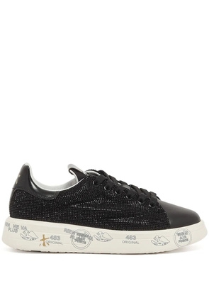 Premiata crystal-embellished sneakers - Black