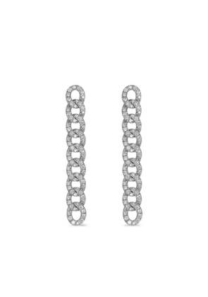 ZYDO 18K white gold Groumette diamond drop earrings - Silver