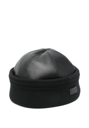 Canali leather dome hat - Black