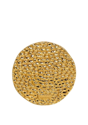 Jil Sander irregular-surface engraved-logo bag pin - Gold