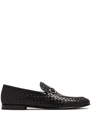 Barrett woven leather loafers - Black
