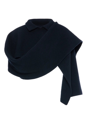 Maison Margiela collared ribbed scarf - Blue