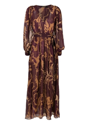 Lenny Niemeyer abstract-print silk dress - Purple
