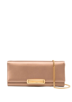 TOM FORD satin bar clutch bag - Neutrals