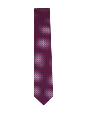 Eton geometric-pattern tie - Red