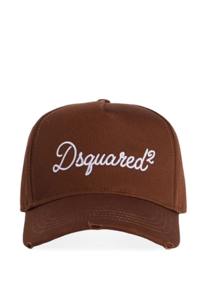 DSQUARED2 Signature embroidered baseball cap - Brown
