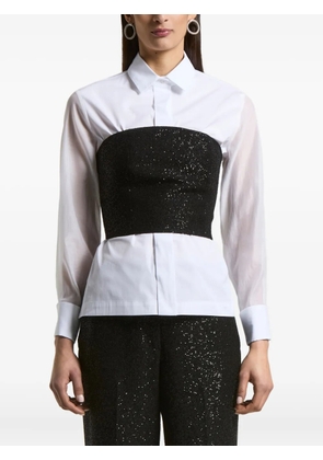 Peserico sequin-embellished strapless top - White