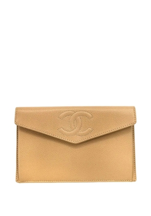 CHANEL Pre-Owned 2000 CC logo wallet - Neutrals