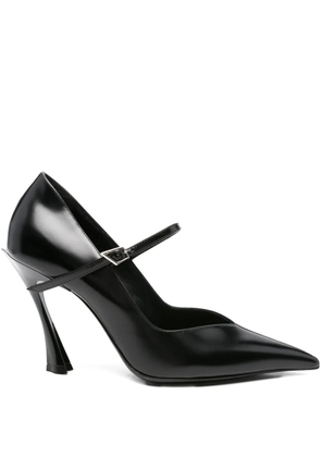 Mugler 100mm pointed-toe ankle-strap pumps - Black
